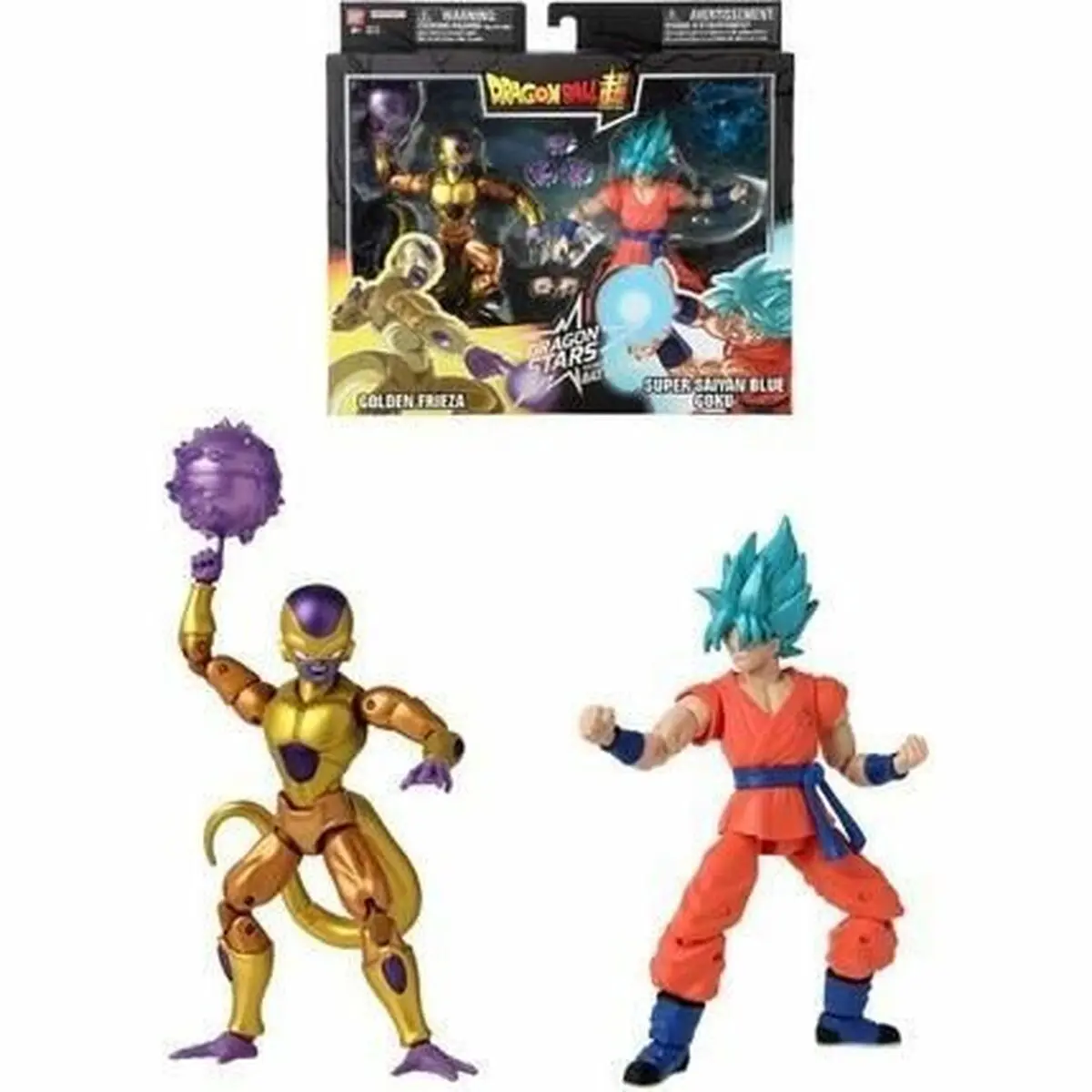 Personaggi d'Azione Dragon Ball Super Dragon Stars: Golden Frieza vs Super Saiyan Blue Goku 17 cm