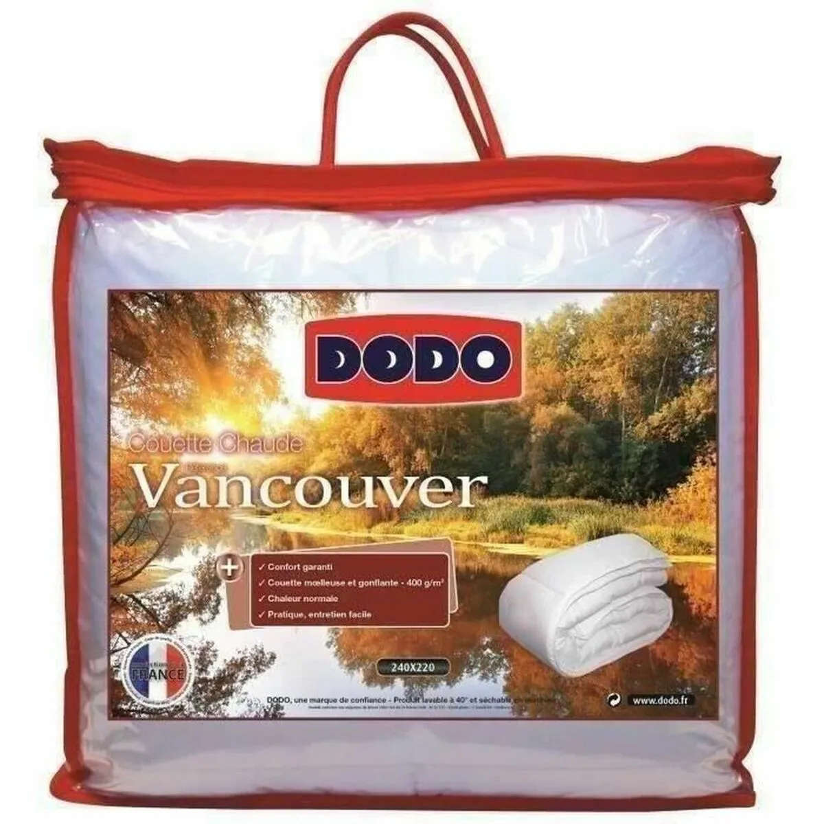 Piumino Letto VANCOUVER DODO Bianco 400 g /m² 240 x 260 cm