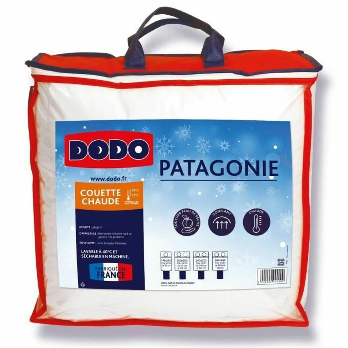 Piumino Letto DODO Patagonia Bianco 220 x 240 cm 380 g/m²