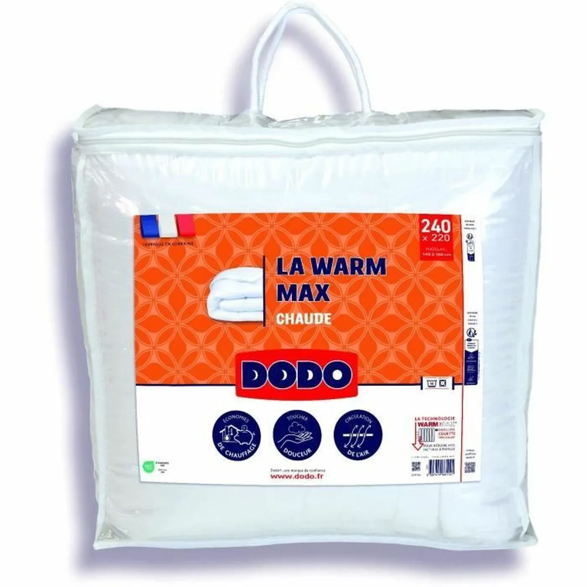 Piumino Letto DODO La Warm Max 220 x 240 cm Bianco