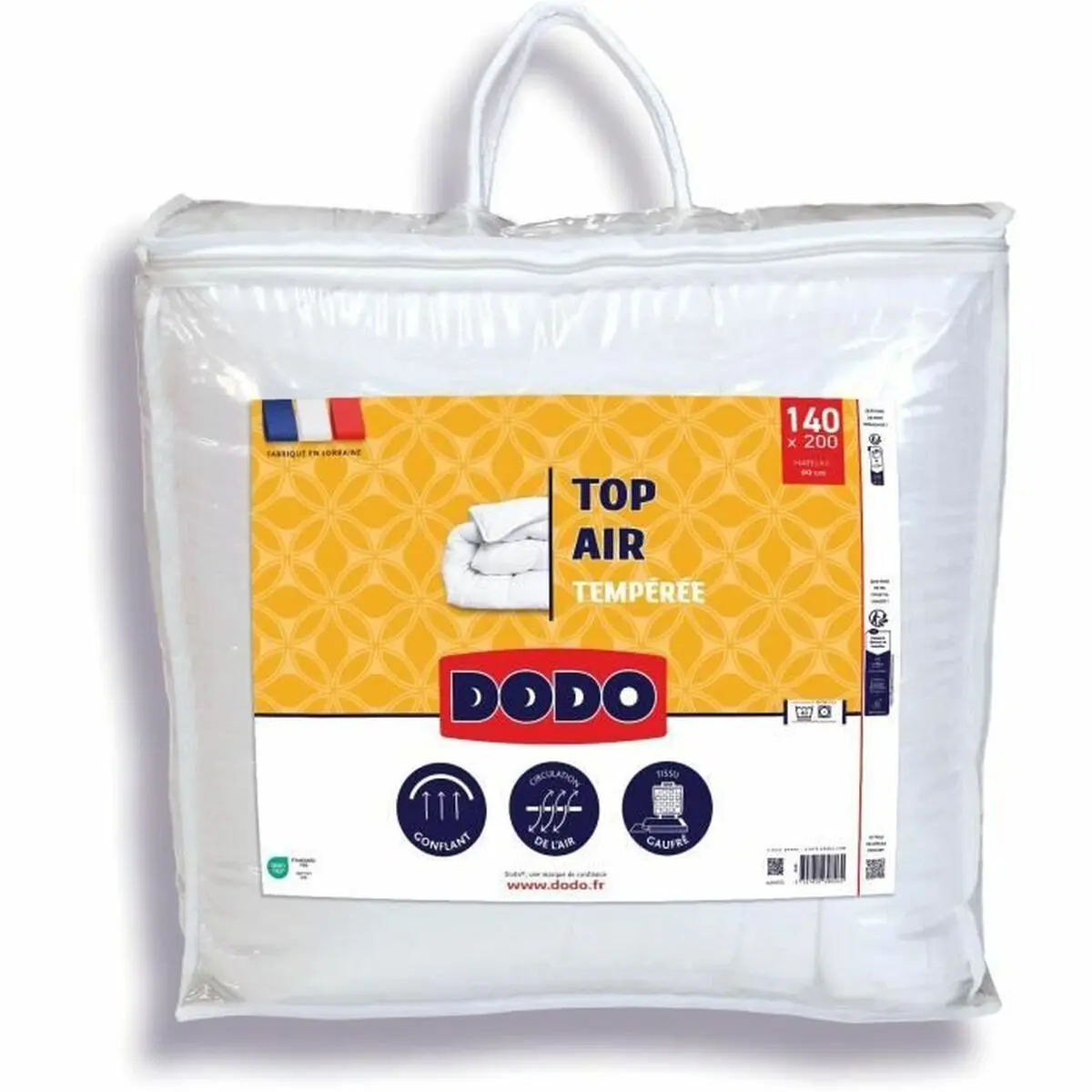 Piumino Letto DODO Top Air Bianco 300 g/m² 140 x 200 cm