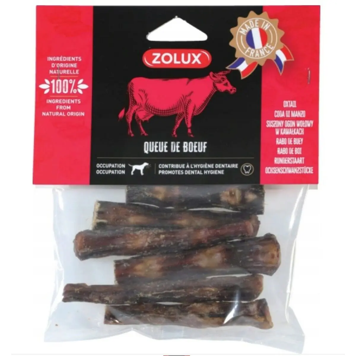 Giocattolo da mordere per cani Zolux Beef tail Carne di manzo e vitello 150 g