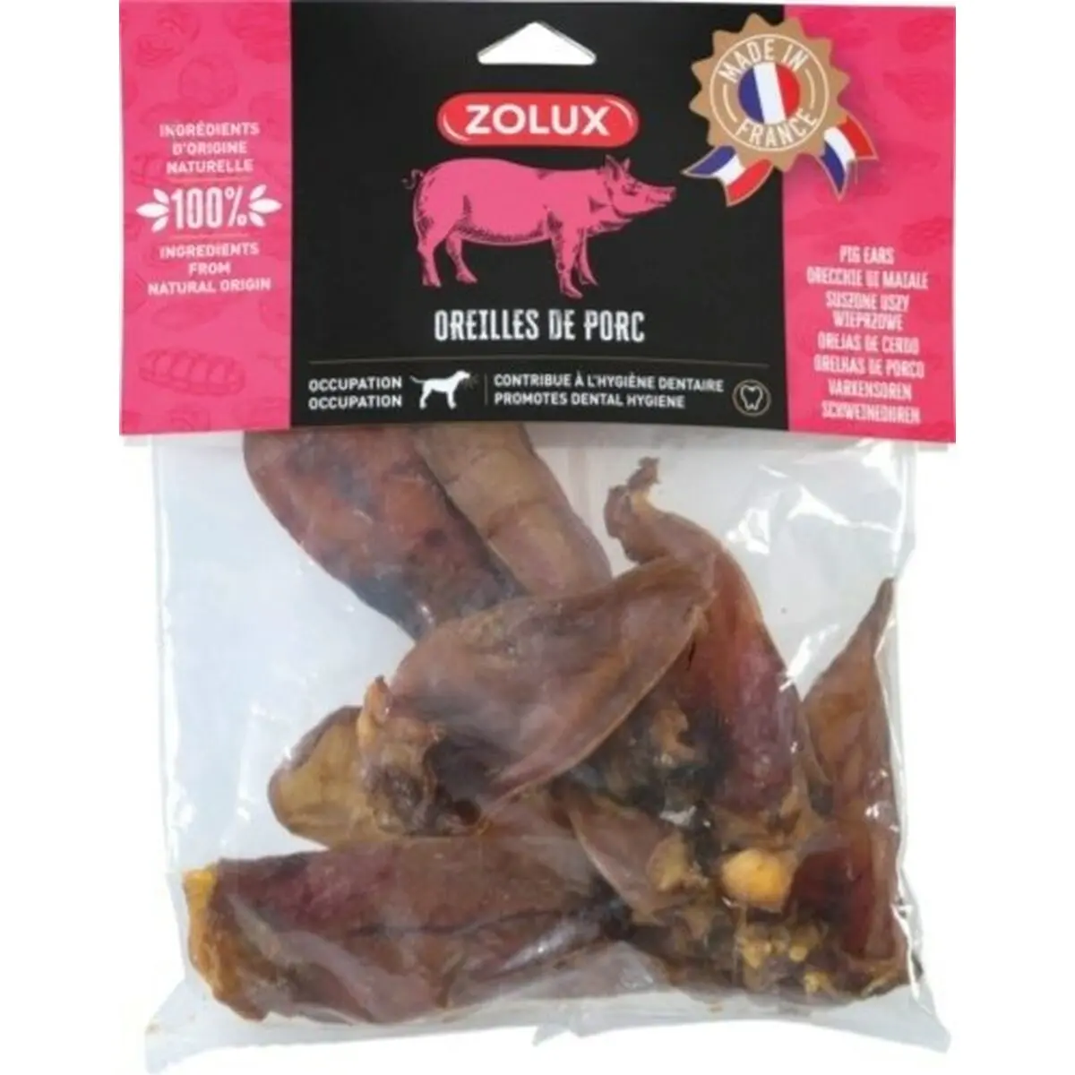 Giocattolo da mordere per cani Zolux Pork ear Maiale 150 g