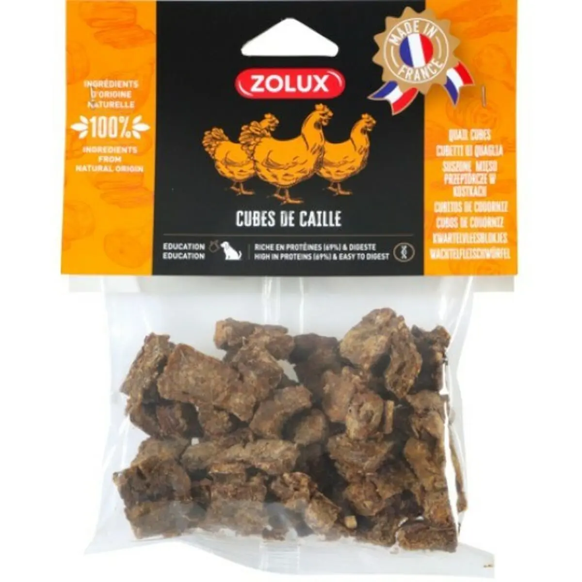 Snack per Cani Zolux Quail cubes 150 g