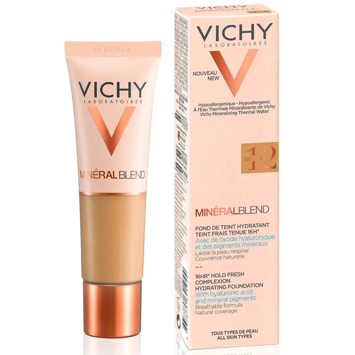 Base per Trucco Fluida Vichy Mineralblend Nº 12 Sienna 30 ml