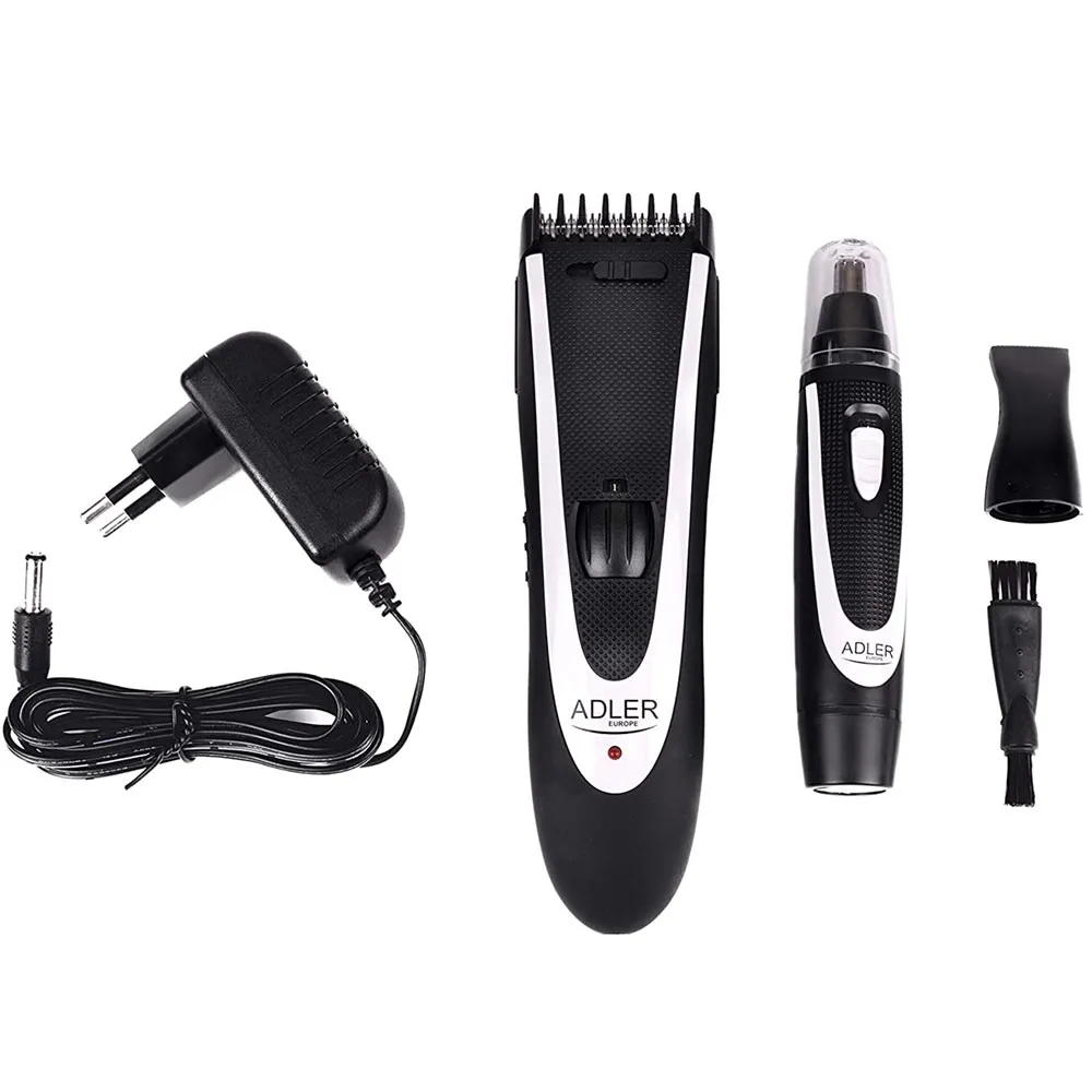 Rasoio Tagliacapelli Regola Barba +Trimmer Elettrico Taglia Peli Naso Orecchie