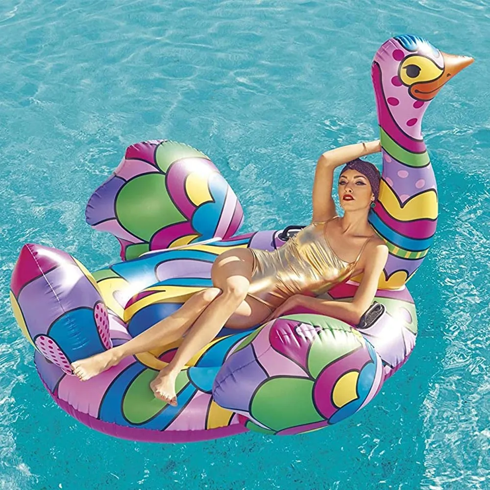 Struzzo POP Gonfiabile Gigante Intex Isola Materassino Mare Piscina 190x166cm