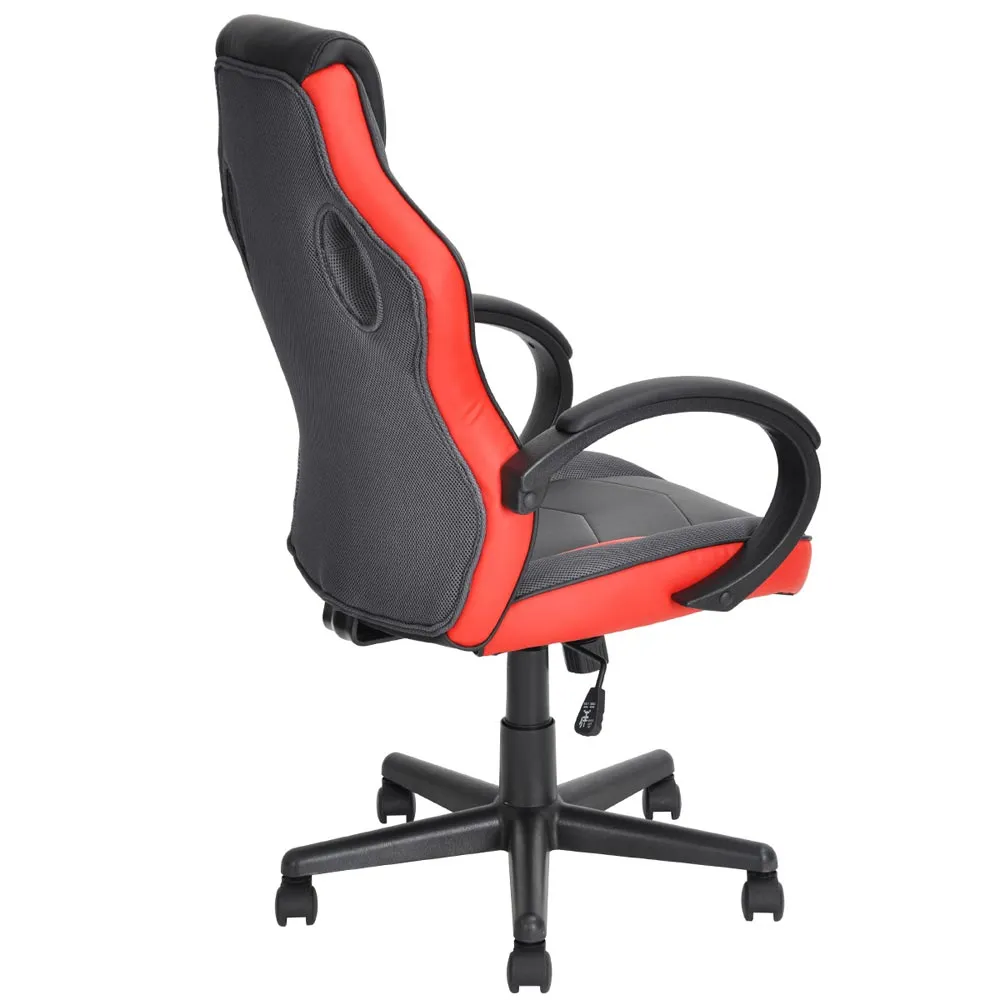 Sedia Gaming Poltrona da Ufficio Direzionale Ruote Girevoli Sportiva Racer Rosso