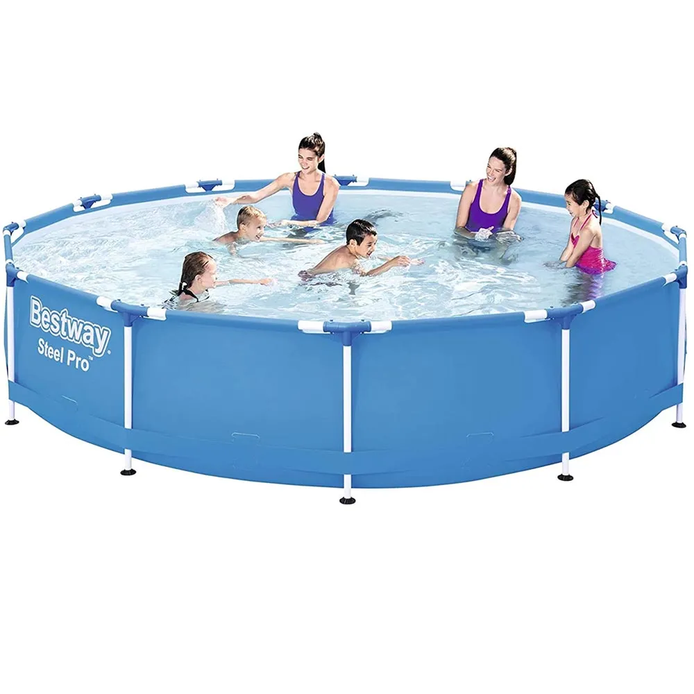 Piscina Fuoriterra Bestway Steel Pro Rotonda 366x76cm Struttura Acciaio Giardino