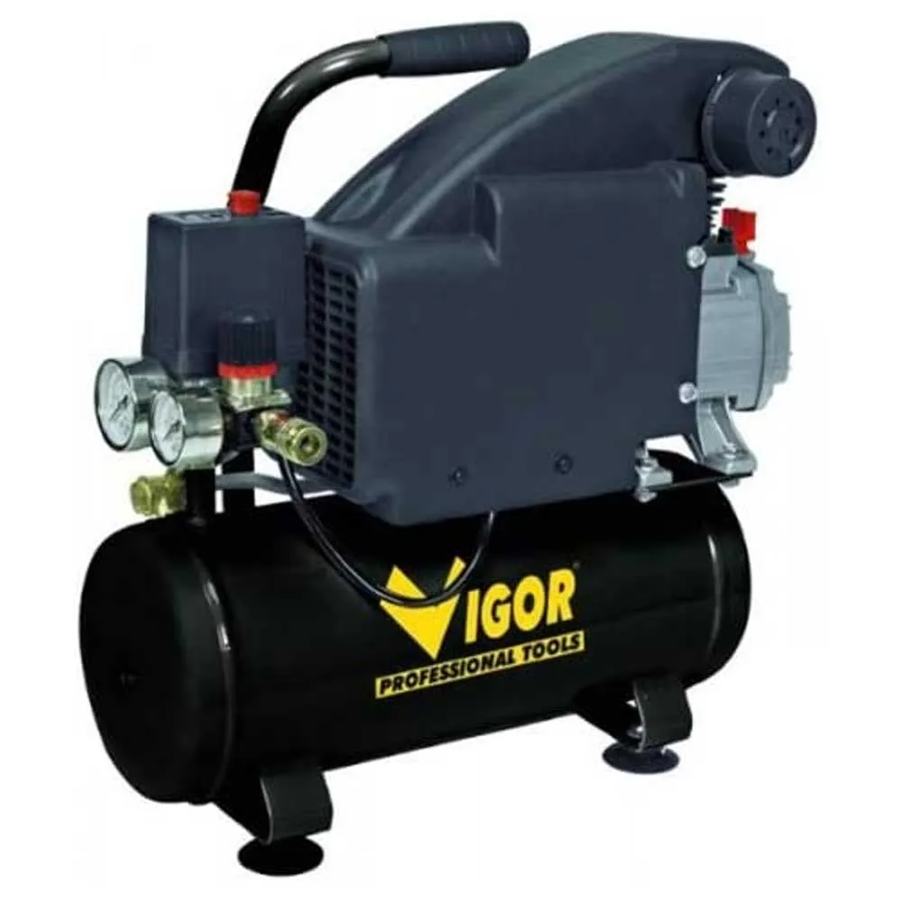 Compressore ad Aria 0,74KW 8 Litri 110 Lit al minuto 8 BAR 1 Cilindro Vigor