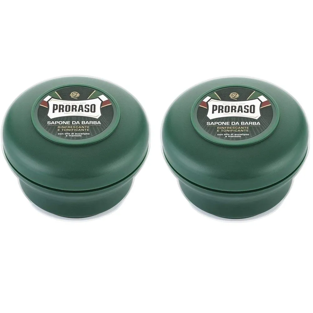 Set 2 x Proraso Sapone Barba 150ml Promo pack 2 Ciotole Tonificante Rinfrescante