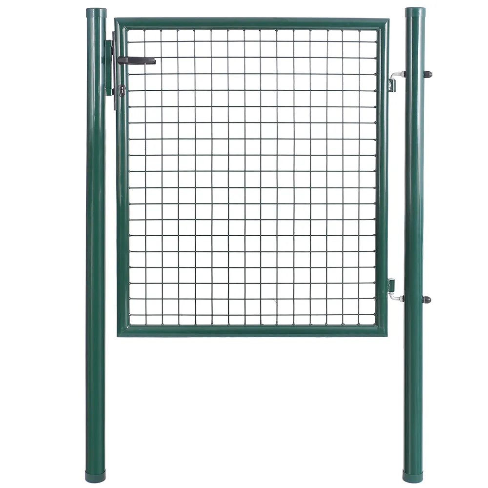 Cancello Cancelletto Recinzione Giardino Acciaio 100x150cm Chiusura Chiave Verde