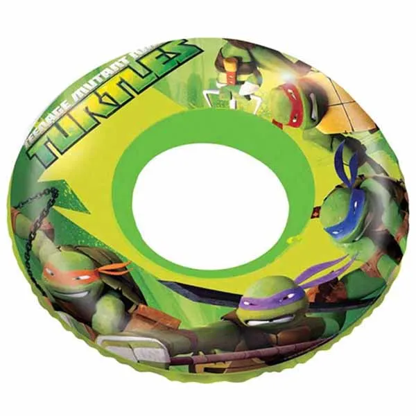 Ciambella Gonfiabile Tartarughe Ninja Salvagente Per Mare e Piscina 56cm Verde