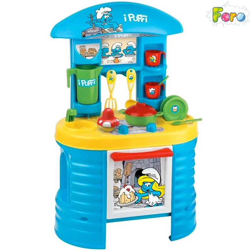 I Puffi Cucina Per Bambini Altezza 72 cm Con Accessori Faro Toys