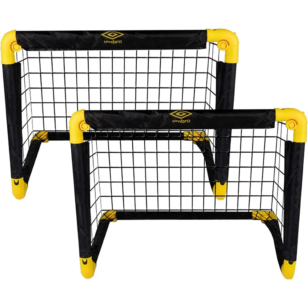 Set da 2 Porte da Calcio Portatili Adulti e Bambini Sport Dimensioni 55x44x44 cm