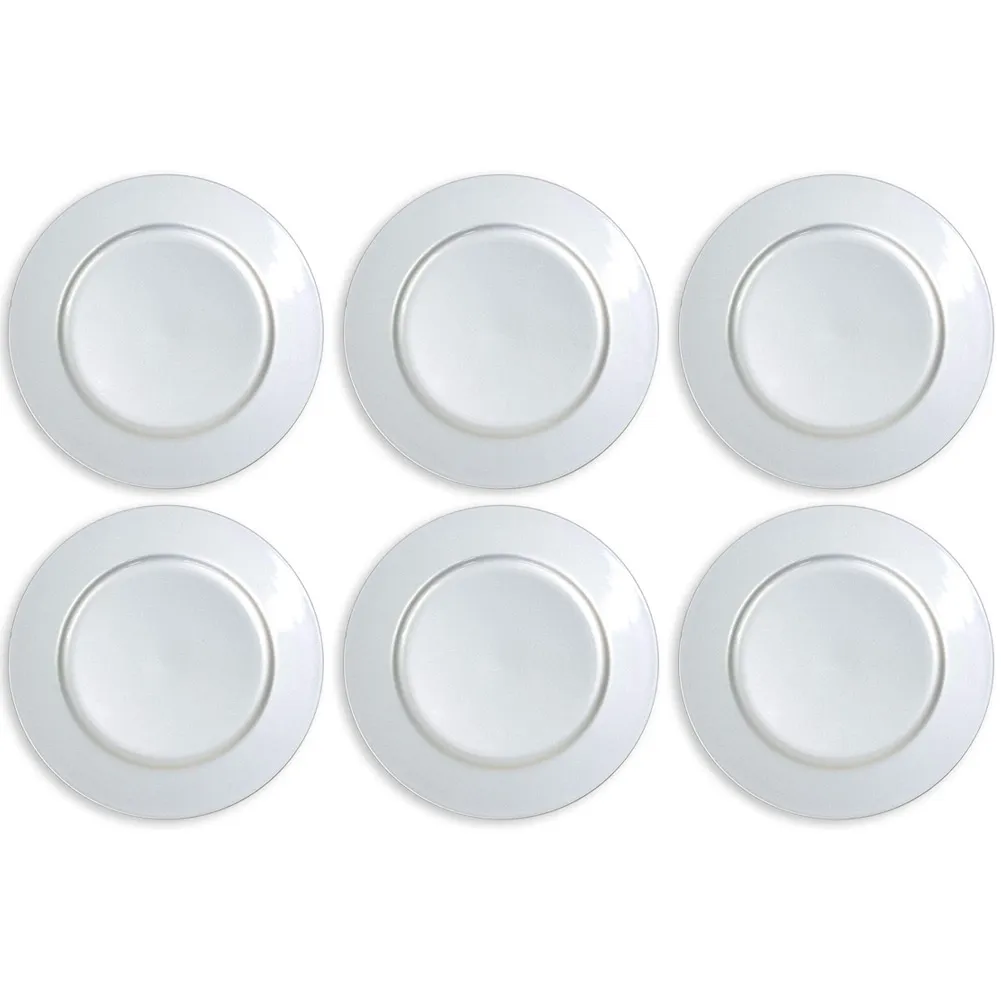 Set 6 Sottopiatti Natalizi Colore Argento Addobbi Natalizio Decorazioni Natale