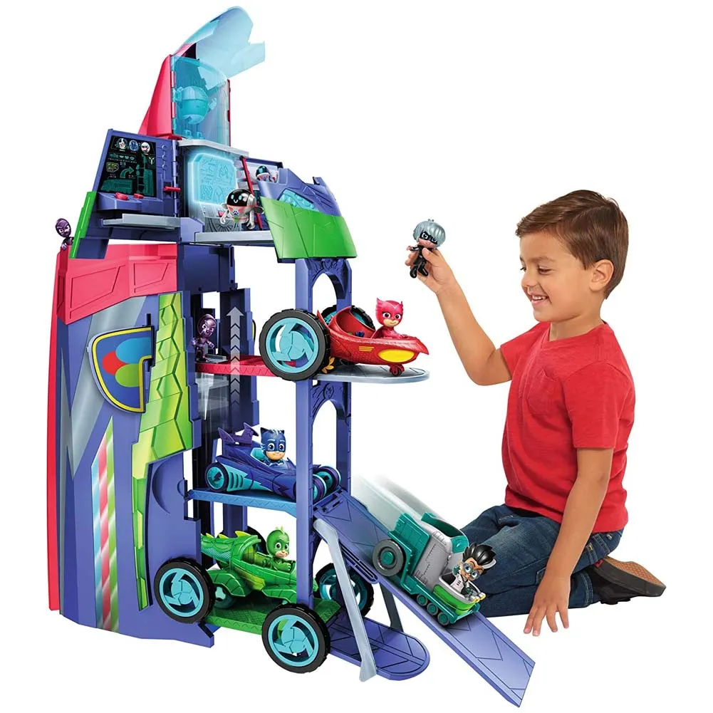 PJ Masks Quartier Generale 2in1 Si Trasforma Con Luci e Suoni e Personaggi