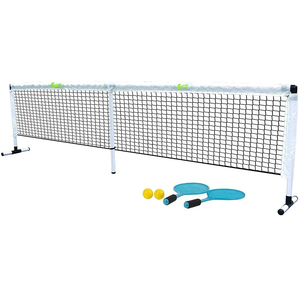 Playset Tennis con Rete Palline e Racchette Giocattolo Bambini Giardino Esterno