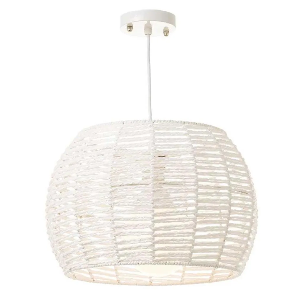 Lampadario Sospensione Design Moderno Lampada Paralume Fibra di Carta 35cm