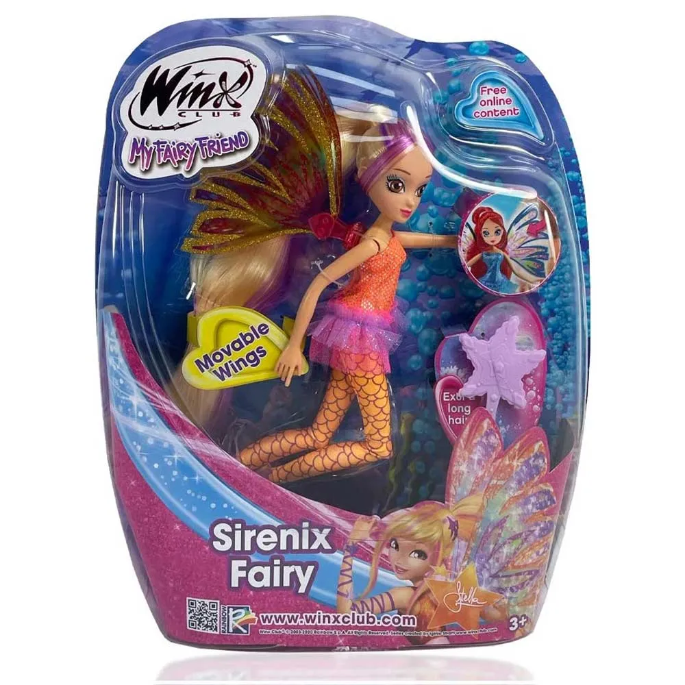 Winx Club Personaggio Bambola Winx Sirenix Fairy Stella Fatina Altezza 25,4 cm