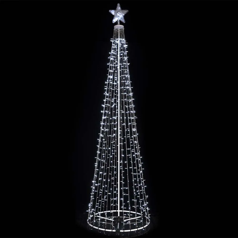 Albero Natale Luminoso Colore Bianco Freddo 753 LED 280cm Decorazione per Estern