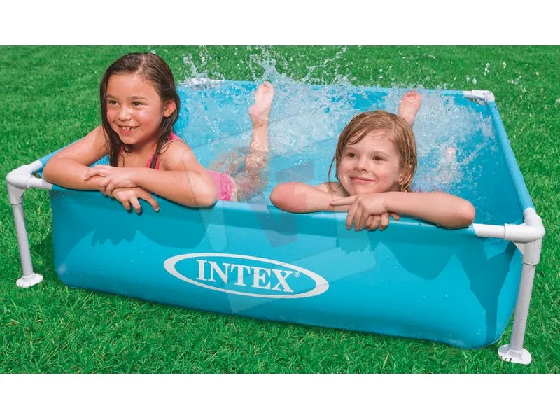 Intex PISCINA QUADRATA MINI FRAME cm. 122x122x30 h (lt. 342) col. Blu