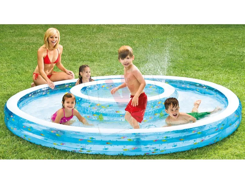 Intex PISCINA TONDA GONFIABILE BABY FISH DOUBLE  cm. 279x36 h (lt. 990+232)