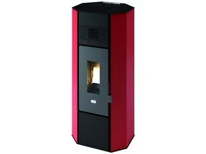 Punto Fuoco STUFA A PELLET TITTI KW 6,3 CON TELECOMANDO colore ROSSO