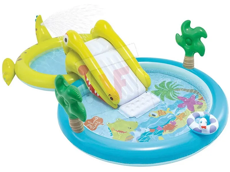 Intex Gonfiabile PLAY CENTER ALLIGATORE  cm. 323x175x74 h