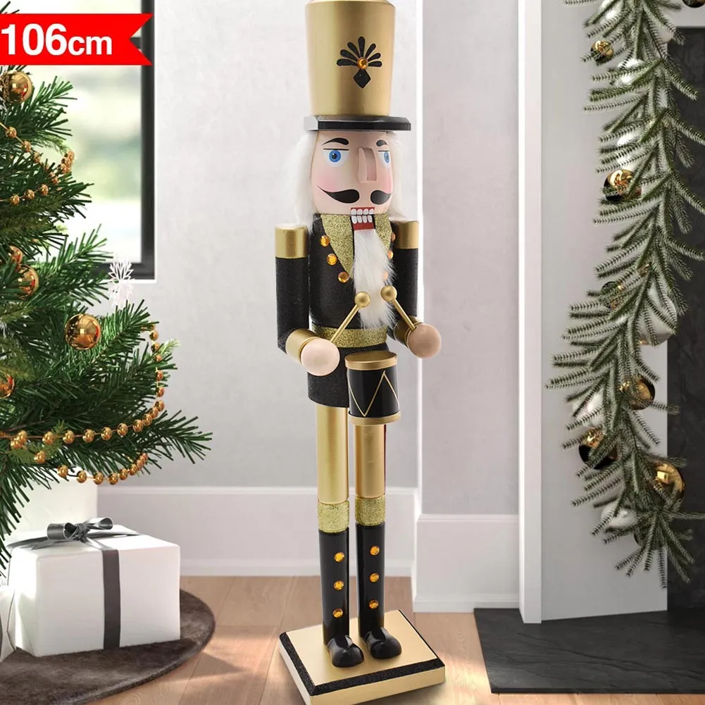 Soldato Schiaccianoci di Natale in Legno Altezza 106 cm Decorazioni Natalizie