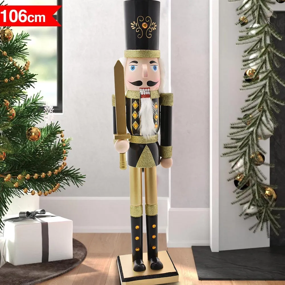 Soldato Schiaccianoci di Natale in Legno Altezza 106 cm Decorazioni Natalizie