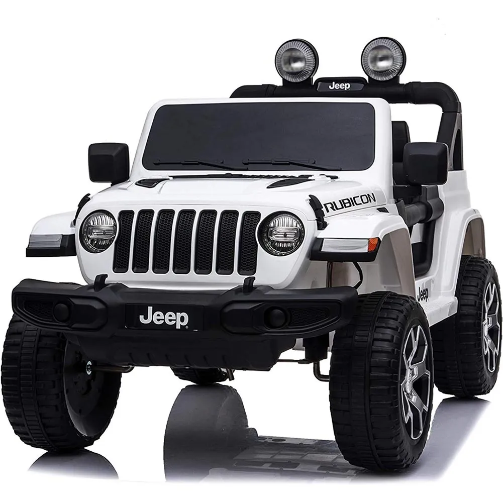 Jeep Wrangler Rubicon 2 Posti Auto Elettrica per Bambini Full Optional Bianca