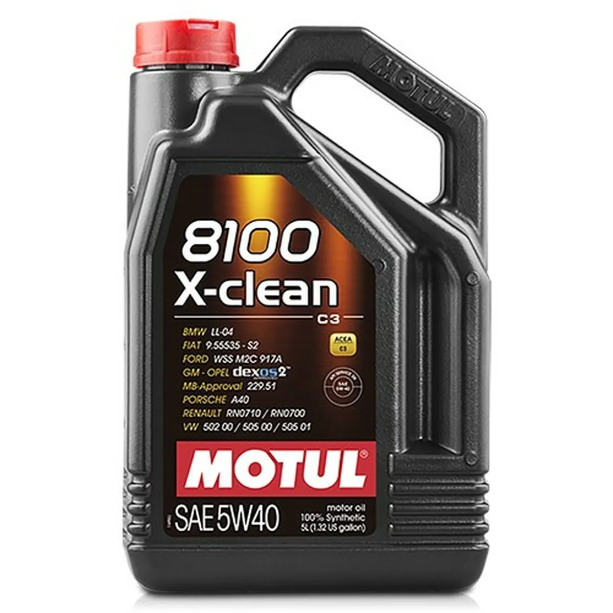 Olio per Motore Auto Motul 8100 X-Clean 5W40 5 L