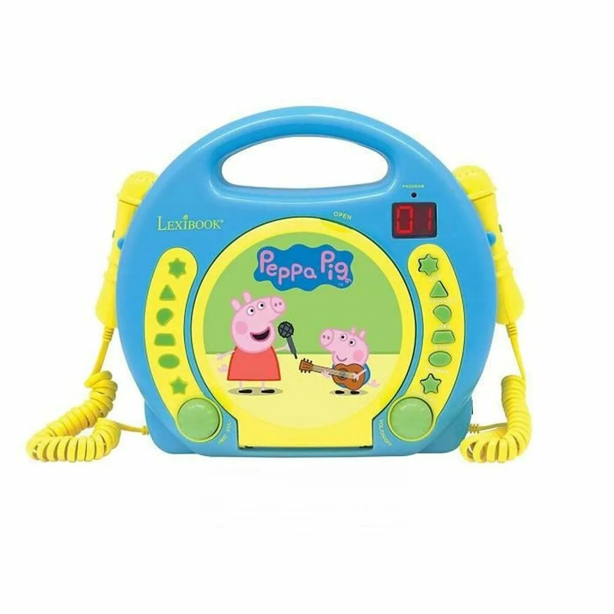 Riproduttore Lexibook Peppa Pig CD Microfono Karaoke x 2