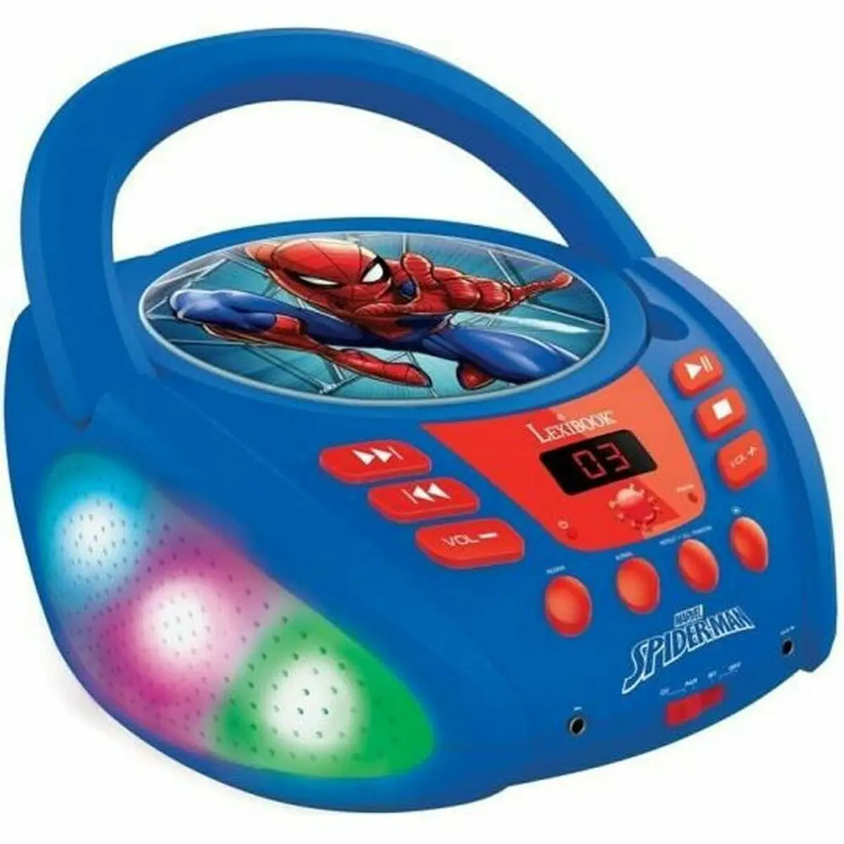 Riproduttore Lexibook Spider-Man Luce LED CD Per bambini Bluetooth Bluetooth 5.0