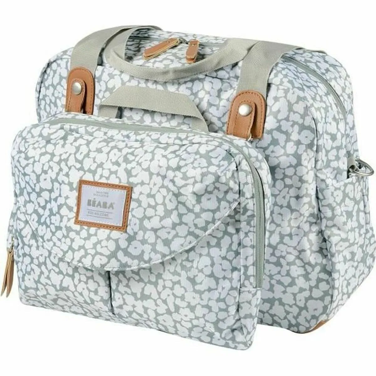 Borsa Fasciatoio per Pannolini Béaba Geneve Cherry Blossom Verde