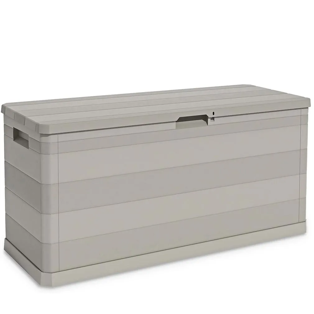 Baule Contenitore Multiuso 280L Grigio Multibox Esterno Giardino Elegance Line