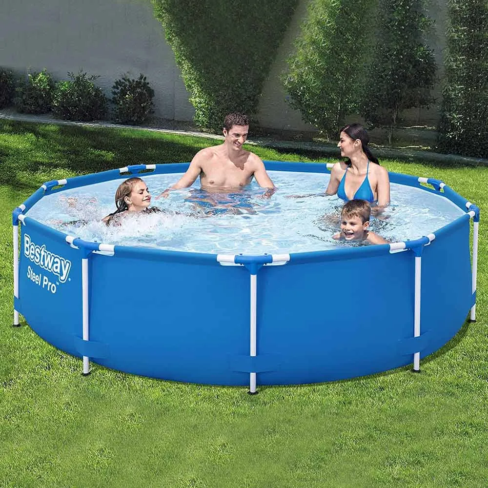 Piscina Steel Pro 4,678 Litri Dimensioni 305x76 cm 1 Cartuccia e Pompa Filtrante