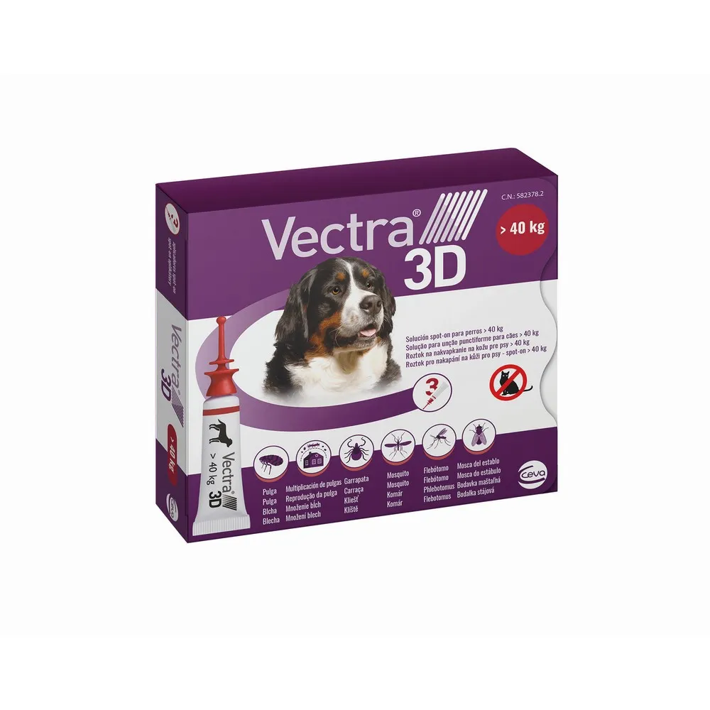 Pipetta per Cani Ceva 3D XL 40 kg 3 Unità