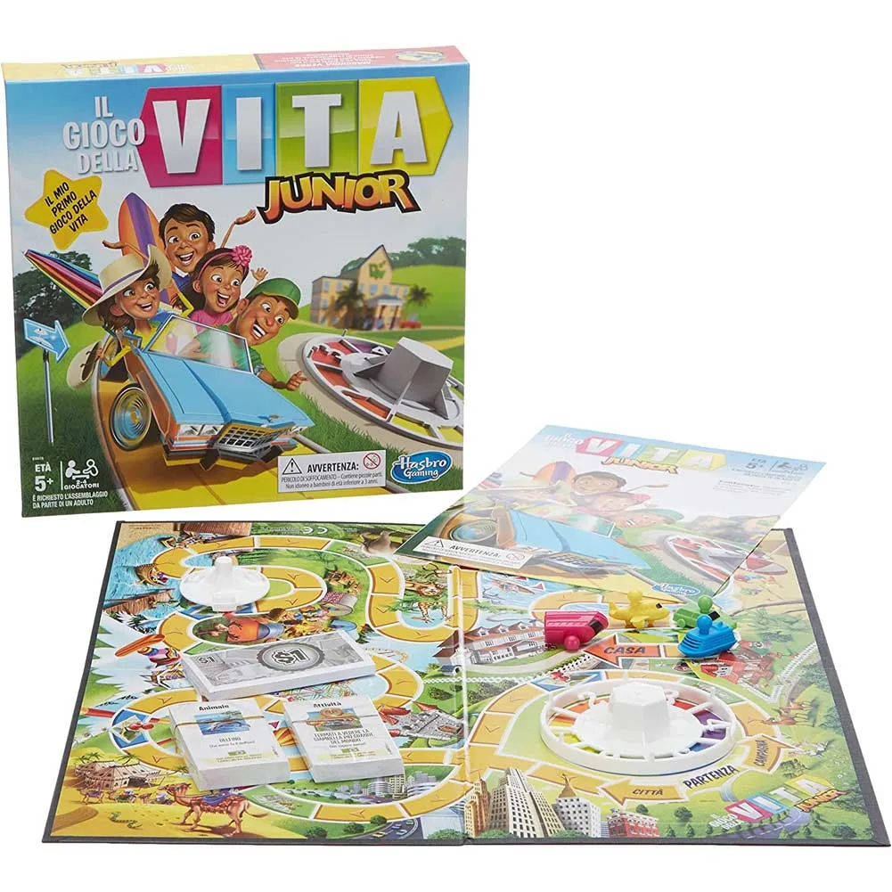 Hasbro Gaming il Gioco della Vita Junior Gioco di Societa' Scatola per Bambini