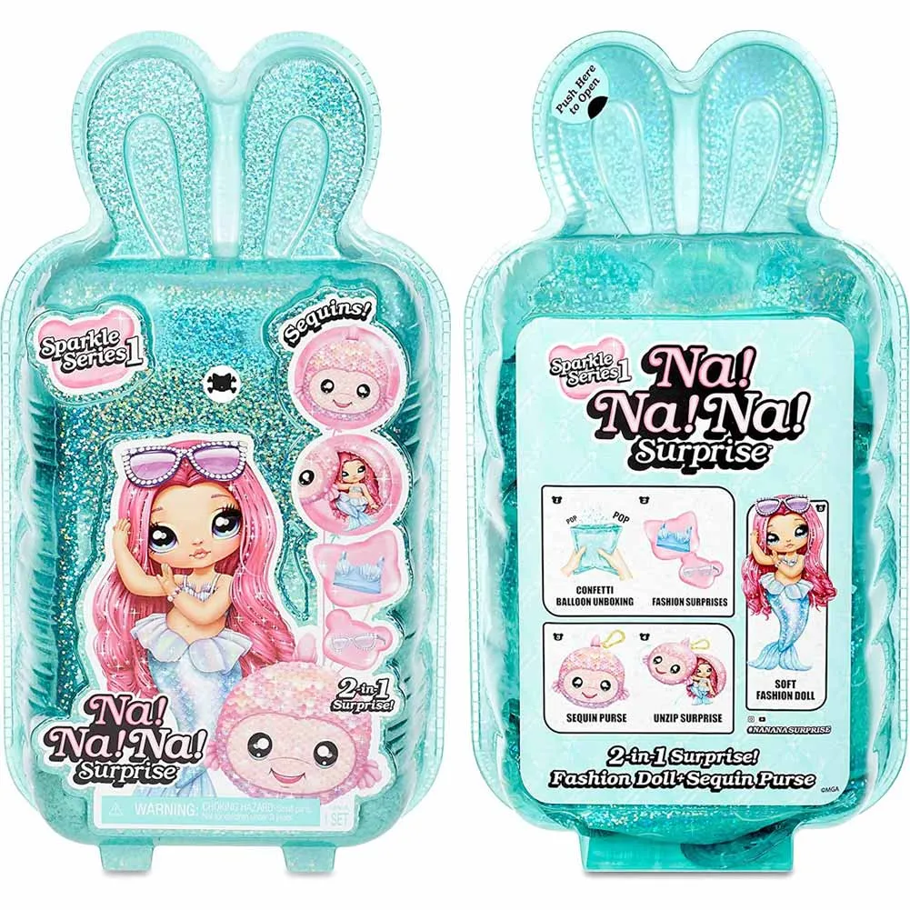 Na Na Na Sorpresa 2 in 1 Pom Doll Borsa Glitter e Bambola da 20cm Idea Regalo