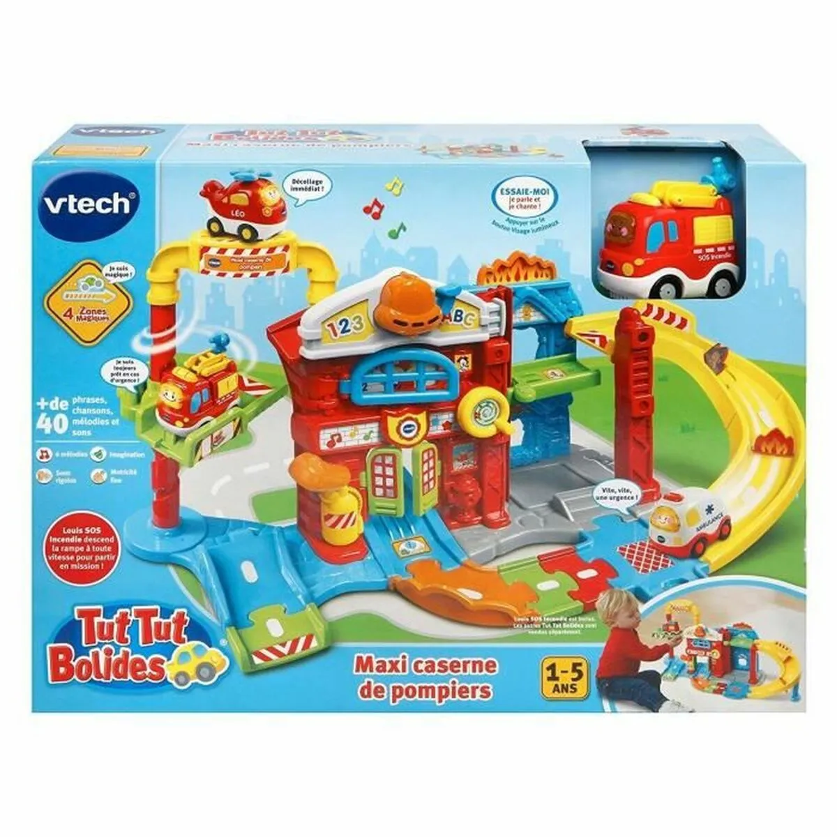 Playset di Veicoli Vtech Maxi Fire Station con suono (FR)