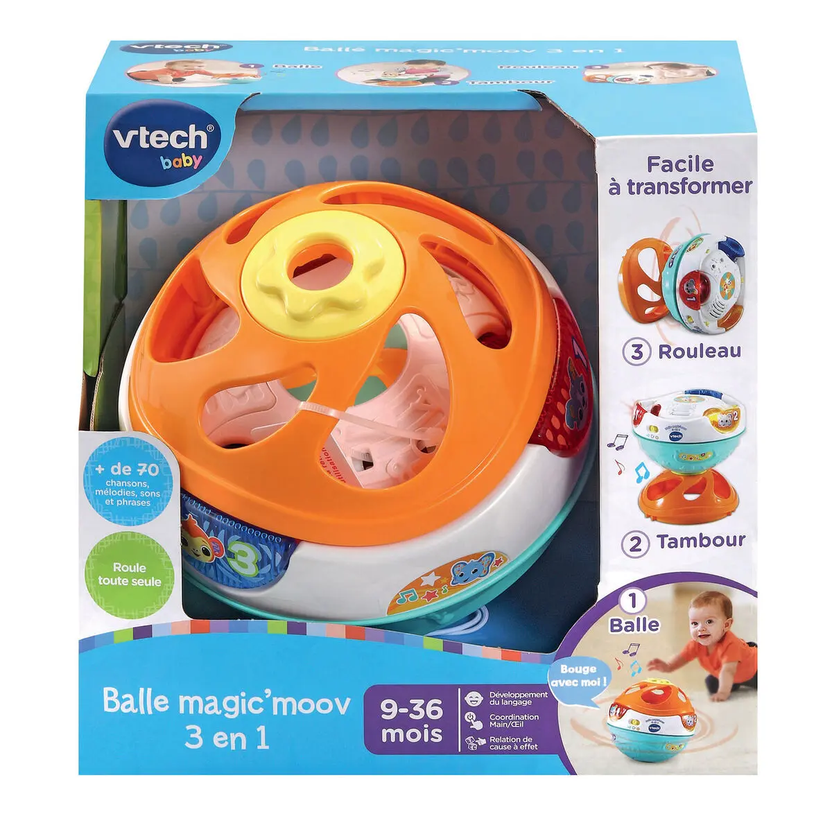 Giocattolo Interattivo per Bambini Vtech Baby Magic'Moov Ball 3 in 1