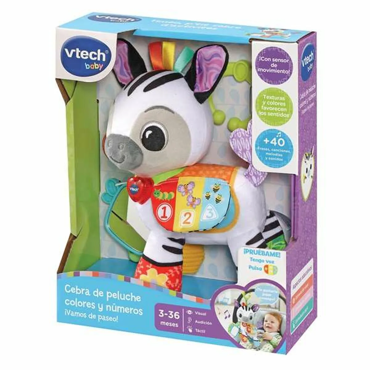 Peluche con Suono Vtech Zebra 23 x 20 x 9 cm (ES)