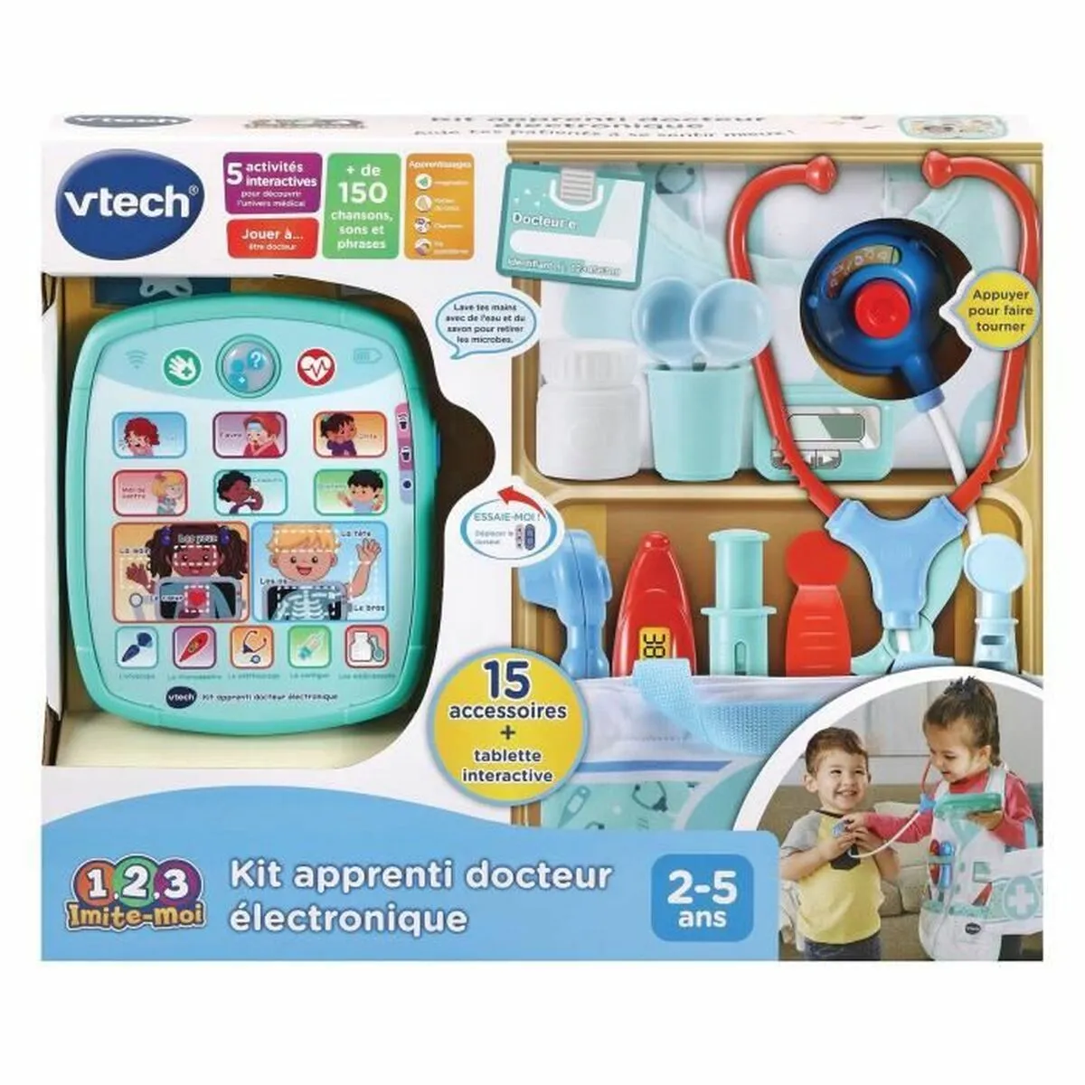 Valigetta da Dottore a Giocattolo con Accessori Vtech Electronic Doctor Apprentice Kit 