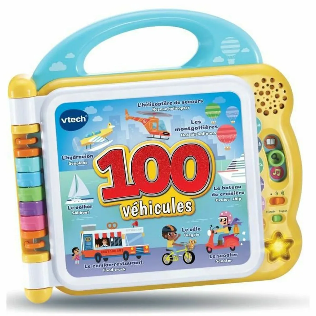 Libro interattivo per bambini Vtech My Bilingual Picture Book - 100 Vehicles Multicolore (1 Pezzi)