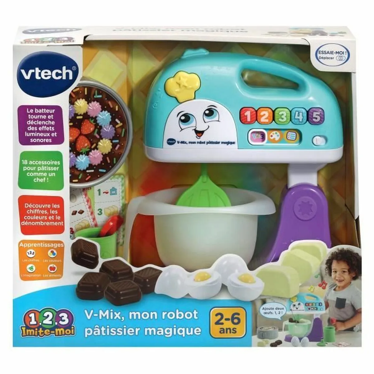 Frullatore giocattolo Vtech V-Mix, mon robot pâtissier magique