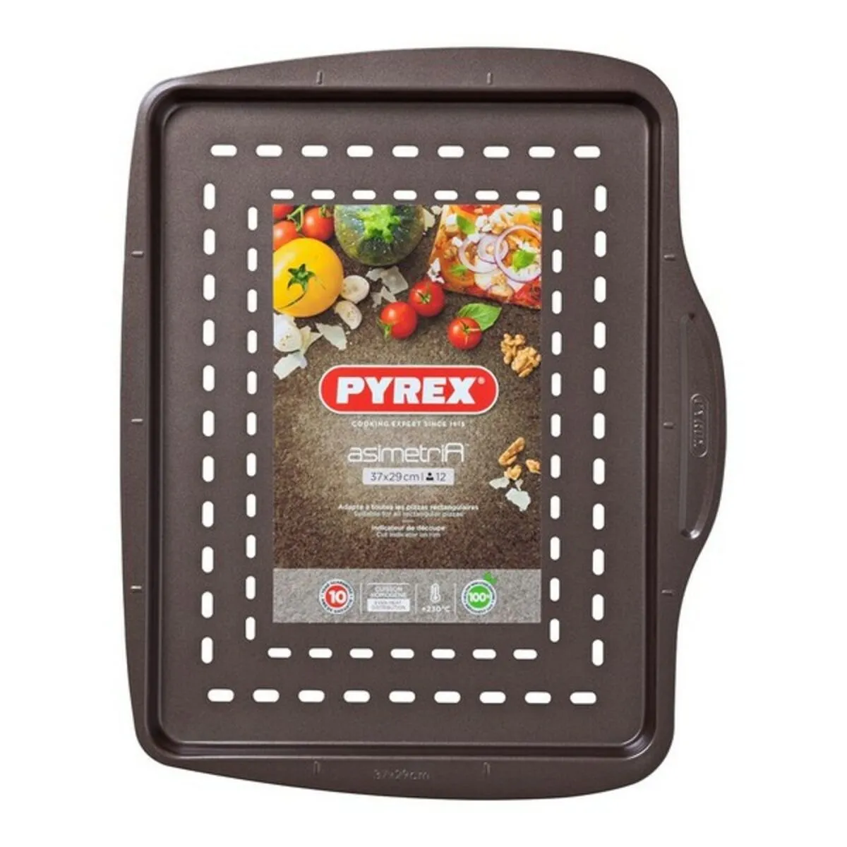 Vassoio da Forno Pizza Pyrex Asimetria acciaio galvanizzato (37 cm)