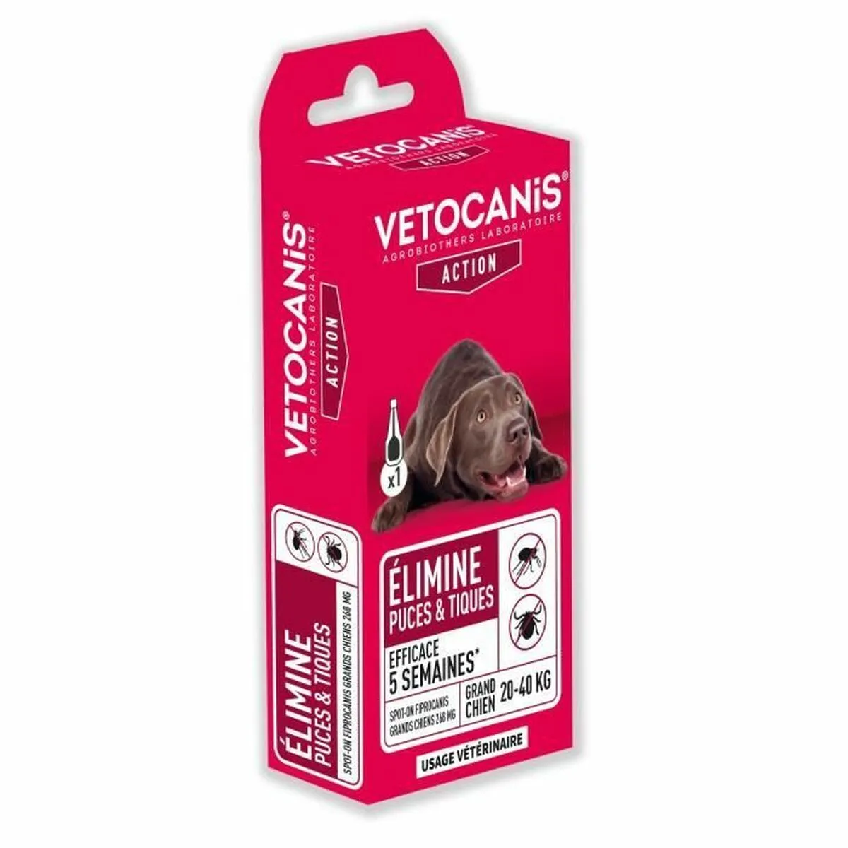 Anti-parassiti Vetocanis Fipronil Cane Grande 20-40 Kg