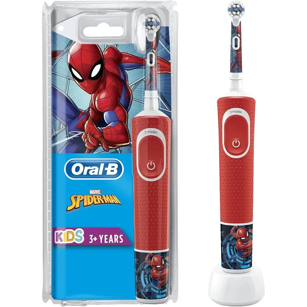 Oral-B Spazzolino Elettrico Bambini Marvel Spiderman Setole Morbide e Delicate